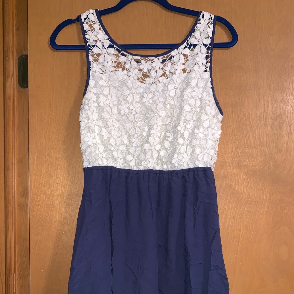 Francesca’s Lace Navy Dress